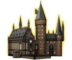 Dėlionė „Ravensburger“ 3D galvosūkis – Haris Poteris: Hogvartso pilis – Didžioji salė (naktinis leidimas)