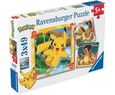 Ravensburger Dėlionė 3x49 vnt. - Pokémonai