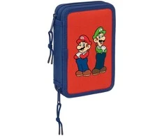 Safta Super Mario Bros Mamma Mia double pencil case 29pcs