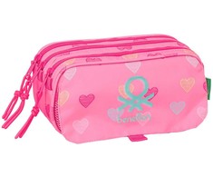 Safta Benetton Heart triple pencil case