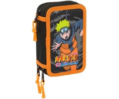 Safta Naruto Shippuden triple pencil case 37pcs