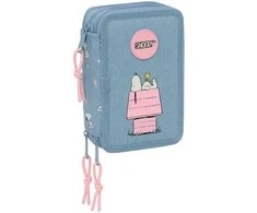 Safta Peanuts Snoopy triple pencil case 37pcs