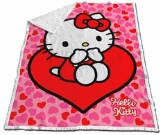 Sanrio Hello Kitty Coral sherpa blanket 120x150cm