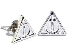 The Carat Shop Harry Potter Deathly Hallows Golden Snitch Platform earrings set
