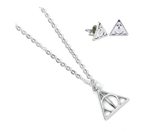 The Carat Shop Harry Potter Deathly Hallows pakabukas and earrings set