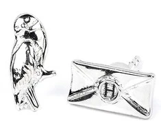 The Carat Shop Harry Potter Hedwig and Letter sidabrinis plated stud earrings