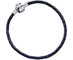 The Carat Shop Harry Potter juodas leather charm bracelet