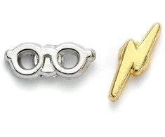 The Carat Shop Harry Potter Lightening Bolt and Glasses stud earrings