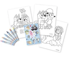 Kids Euroswan - Priedai licencyjne Rinkinys kreatywny, kolorowanka, kredki | Bluey