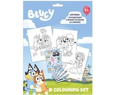 Kids Euroswan - Priedai licencyjne Rinkinys kreatywny, kolorowanka, kredki | Bluey