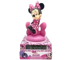 Laikrodis 3D naktinė lemputė su žadintuvu Minnie Mouse MN4500 Kids Euroswan