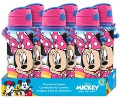 KIDS aliuminio vandens buteliukas su kandikliu, 600 ml, Minnie Mouse / MN30015