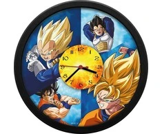 Kids Euroswan - Akcesoria licencyjne Vaikiškas laikrodis su sieniniu laikmačiu, didelis, 25 cm, vaikams / Dragon Ball / DB00001