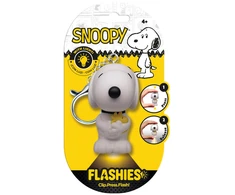 Kids Licensing Flashies Peanuts Snoopy 3D keychain with led flashlight
