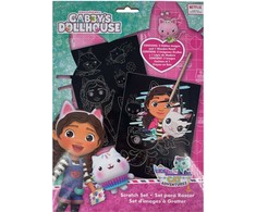 Kids Licensing Kids Euroswan Rinkinys kreatywny - wydrapywanka Koci Domek Gabi. Gabby's Dollhouse GD00084 Kids Euroswan