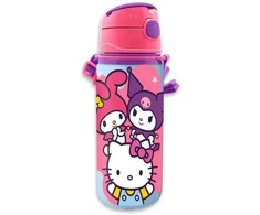 Kids Euroswan - Priedai licencyjne Bidon su paskiem 600ml hello kitty&amp;friend