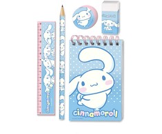KIDS Rinkinys Mokyklinės prekės Cinnamoroll pieštukas sąsiuvinis liniuotė trintukas drožtukas / Cin0009