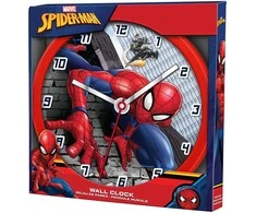 Kids Euroswan Hiszpania Vaikiškas laikrodis su sieniniu laikiklio laikikliu, didelis, 25 cm, vaikams / Žmogus-voras / Spd3601