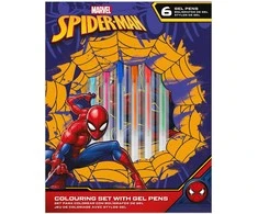 Kids Euroswan Hiszpania Kids Euroswan Rinkinys rašymo rinkinys 6 geliniai rašikliai su Spiderman bloknotu SP50060 Kids Euroswan