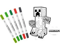 Kids Euroswan - Akcesoria licencyjne Kids Euroswan Hiszpania *****Minecraft d/spalva.5flamast.+figurka2D 96528