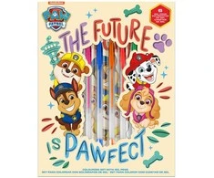 Kids Euroswan „Paw Patrol“ rašymo rinkinys, 6 gelio rašikliai su užrašų knygute, „PAW PATROL“ PW19958 Kids Euroswan