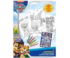Kids Licensing Paw Patrol Sticker Colouring set