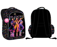 KPop backpack pompon key ring + metal pins 43cm