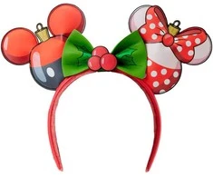 Loungefly Disney Mickey &amp; Minnie Christmas ear headband