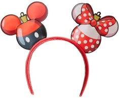 Loungefly Disney Mickey &amp; Minnie Christmas ear headband