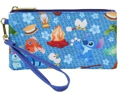Loungefly Disney Stitch Camping Cuties zipper wrislet wallet