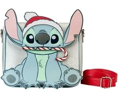 Loungefly Disney Stitch Holiday glitter crossbody bag