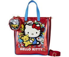 Loungefly Hello Kitty 50th Anniversary tote bag with coin bag