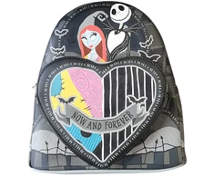 Lf Lounfefly Loungefly The Nightmare Before Christmas Jack &amp; Sally Split Heart backpack 26cm