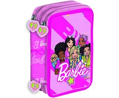 Manenti Barbie triple pencil case
