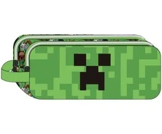 Manenti Minecraft Face pencil case