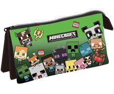 Manenti Minecraft Face triple pencil case