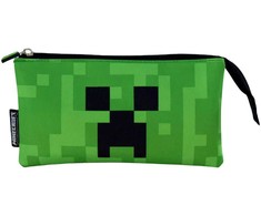 Manenti Minecraft Face triple pencil case