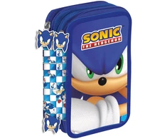 Manenti Sonic the Hedgehog triple pencil case