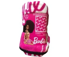 Mattel Barbie coral blanket