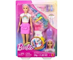 Mattel BARBIE HAIR PLAY RAINBOW SPARKLE lėlės rinkinys (JJP07)