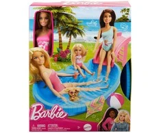 Mattel BARBIE lėlės ir baseino pramogų rinkinys (HRJ74)
