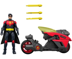 Mattel Usorteret DC Universe Robin 15cm &amp; Small Vehicle