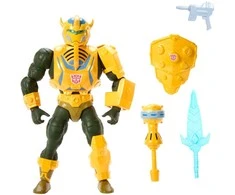 Mattel Masters of the Universe x Transformers Bumblebee Armor Man-At-Arms figure 14cm