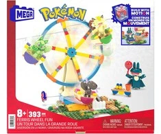 Mattel MEGA - Pokémon Construction Set Ferris Wheel with Figures - 393 Pieces (HXF80)