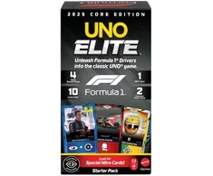 Kortos Mattel UNO Elita Formula 1 2025 Core Edition JLV42 (pradinis rinkinys)