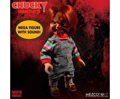 Mezco Toys Chucky Childs Play 3 Chucky Pizza Face talking figure 38cm