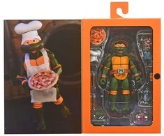 Neca Teenage Mutant Ninja Turtles Cartoon Ultimate Michelangelo VHS figure 18cm