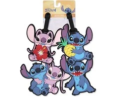 Peers Hardy Disney Stitch &amp; Angel set of 4 luggage labels