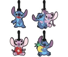Peers Hardy Disney Stitch &amp; Angel set of 4 luggage labels