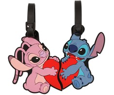 Peers Hardy Disney Stitch &amp; Angel set of 2 luggage labels